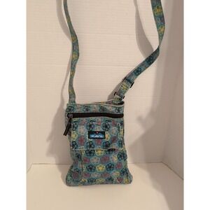 KAVU Keeper Multi Color Canvas Crossbody Shoulder‎ Bag Adjustable Snap Close